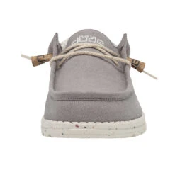 Wally Break Stitch - Grey 11 Wally Break Stitch - Grey -Daily Footwear Shop 110793297 WALLY LINEN NATURAL GREY LEFT 4 1