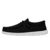 Wally Slub Canvas - Black -Daily Footwear Shop 40009 001 WALLYSLUBCANVAS BLACK LEFTSIDE