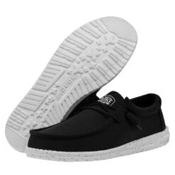 Wally Slub Canvas - Black 10 Wally Slub Canvas - Black -Daily Footwear Shop 40009 001 WALLYSLUBCANVAS BLACK PAIRBOTTOM