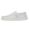Wally Slub Canvas - White -Daily Footwear Shop 40009 100 WALLYSLUBCANVAS WHITE LEFTSIDE