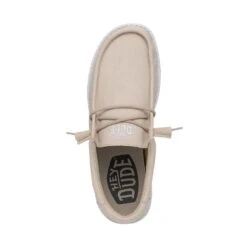 Wally Slub Canvas - Natural -Daily Footwear Shop 40009 106 WALLYSLUBCANVAS NATURAL LEFTTOP