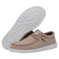 Wally Slub Canvas - Tan -Daily Footwear Shop 40009 265 WALLYSLUBCANVAS TAN PAIRBOTTOM