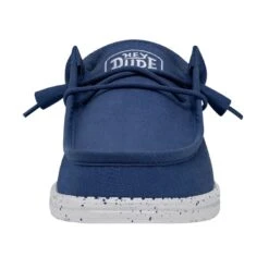 Wally Slub Canvas - True Blue -Daily Footwear Shop 40009 428 WALLYSLUBCANVAS TRUEBLUE LEFTFRONT