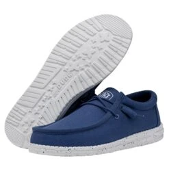 Wally Slub Canvas - True Blue -Daily Footwear Shop 40009 428 WALLYSLUBCANVAS TRUEBLUE PAIRBOTTOM