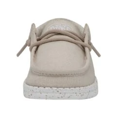 Wally Toddler Slub Canvas - Natural -Daily Footwear Shop 40029 106 WALLYTODDLERSLUBCANVAS NATURAL LEFTFRONT