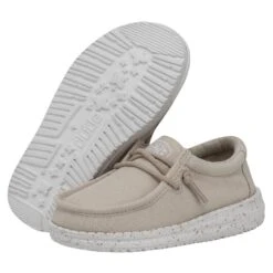 Wally Toddler Slub Canvas - Natural -Daily Footwear Shop 40029 106 WALLYTODDLERSLUBCANVAS NATURAL PAIRBOTTOM