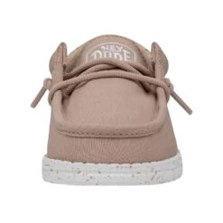 Wally Toddler Slub Canvas - Tan -Daily Footwear Shop 40029 265 WALLYTODDLERSLUBCANVAS TAN LEFTFRONT