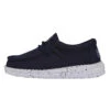 Wally Toddler Slub Canvas - Navy -Daily Footwear Shop 40029 410 WALLYTODDLERSLUBCANVAS NAVY LEFTSIDE