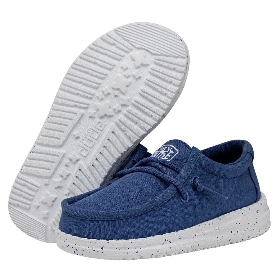 Wally Toddler Slub Canvas - True Blue 5 Wally Toddler Slub Canvas - True Blue - Image 3