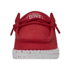 Wally Toddler Slub Canvas - Red -Daily Footwear Shop 40029 610 WALLYTODDLERSLUBCANVAS RED LEFTFRONT