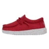 Wally Toddler Slub Canvas - Red -Daily Footwear Shop 40029 610 WALLYTODDLERSLUBCANVAS RED LEFTSIDE 1