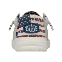Wally Toddler Patriotic - Off White Patriotic -Daily Footwear Shop 40031 1K1 WALLYTODDLERPATRIOTIC OFFWHITEPATRIOTIC LEFTBACK