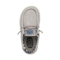 Wally Toddler Patriotic - Off White Patriotic -Daily Footwear Shop 40031 1K1 WALLYTODDLERPATRIOTIC OFFWHITEPATRIOTIC LEFTTOP