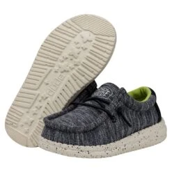 Wally Toddler Stretch - Navy Speckle -Daily Footwear Shop 40035 4MP WALLYTODDLERSTRETCH NAVYSPECKLE PAIRBOTTOM