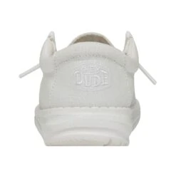 Wally Youth Slub Canvas - White 12 Wally Youth Slub Canvas - White -Daily Footwear Shop 40044 100 WALLYYOUTHSLUBCANVAS WHITE LEFTBACK