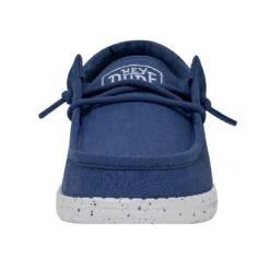 Wally Youth Slub Canvas - True Blue 11 Wally Youth Slub Canvas - True Blue -Daily Footwear Shop 40044 428 WALLYYOUTHSLUBCANVAS TRUEBLUE LEFTFRONT