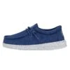 Wally Youth Slub Canvas - True Blue 1 Wally Youth Slub Canvas - True Blue -Daily Footwear Shop 40044 428 WALLYYOUTHSLUBCANVAS TRUEBLUE LEFTSIDE