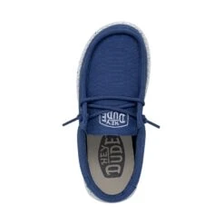 Wally Youth Slub Canvas - True Blue 13 Wally Youth Slub Canvas - True Blue -Daily Footwear Shop 40044 428 WALLYYOUTHSLUBCANVAS TRUEBLUE LEFTTOP