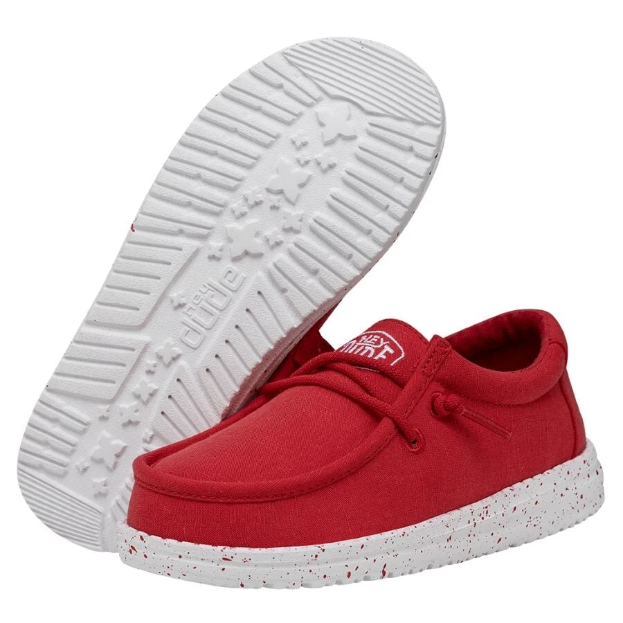 Wally Youth Slub Canvas - Red 5 Wally Youth Slub Canvas - Red - Image 3