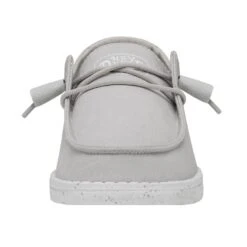 Wendy Slub Canvas - Light Grey 11 Wendy Slub Canvas - Light Grey -Daily Footwear Shop 40063 007 WENDYSLUBCANVAS LIGHTGREY LEFTFRONT