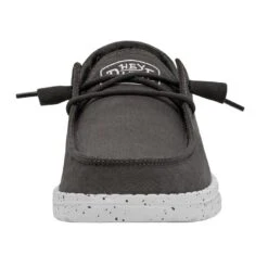 Wendy Slub Canvas - Dark Grey -Daily Footwear Shop 40063 029 WENDY SLUB CANVAS DARK GREY LEFT 4