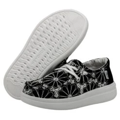 Wendy Youth Rise Eyelet - Black -Daily Footwear Shop 40108 001 WENDY YOUTH RISE EYELET BLACK LEFT 3