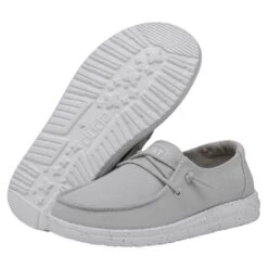 Wendy Youth Slub Canvas - Light Grey -Daily Footwear Shop 40143 007 WENDYYOUTHSLUBCANVAS LIGHTGREY PAIRBOTTOM