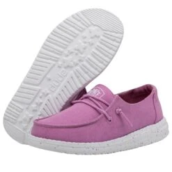 Wendy Youth Slub Canvas - Violet -Daily Footwear Shop 40143 508 WENDY YOUTH SLUB CANVAS VIOLET LEFT 3