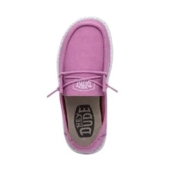Wendy Youth Slub Canvas - Violet -Daily Footwear Shop 40143 508 WENDY YOUTH SLUB CANVAS VIOLET LEFT 6