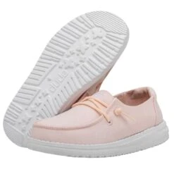 Wendy Youth Slub Canvas - Pink -Daily Footwear Shop 40143 680 WENDY YOUTH SLUB CANVAS PINK LEFT 3