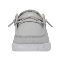 Wendy Toddler Slub Canvas - Light Grey -Daily Footwear Shop 40144 007 WENDYTODDLERSLUBCANVAS LIGHTGREY LEFTFRONT