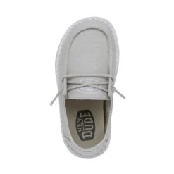 Wendy Toddler Slub Canvas - Light Grey -Daily Footwear Shop 40144 007 WENDYTODDLERSLUBCANVAS LIGHTGREY LEFTTOP