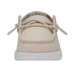 Wendy Toddler Slub Canvas - Natural -Daily Footwear Shop 40144 106 WENDYTODDLERSLUBCANVAS NATURAL LEFTFRONT
