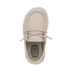 Wendy Toddler Slub Canvas - Natural -Daily Footwear Shop 40144 106 WENDYTODDLERSLUBCANVAS NATURAL LEFTTOP