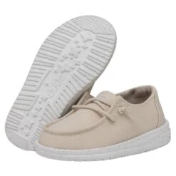 Wendy Toddler Slub Canvas - Natural -Daily Footwear Shop 40144 106 WENDYTODDLERSLUBCANVAS NATURAL PAIRBOTTOM