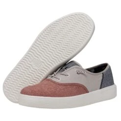 Conway Craft - Red White Blue -Daily Footwear Shop 40179 6WM CONWAYMCRAFTLINEN REDWHITEBLUE PAIRBOTTOM