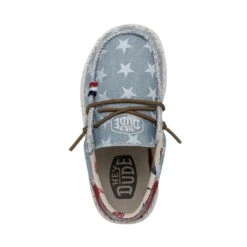 Wally Toddler Americana - Denim Star -Daily Footwear Shop 40581 4NR WALLYAMERICANATODDLER DENIMSTAR LEFTTOP
