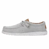 Wally Washed Canvas - Light Grey -Daily Footwear Shop FW23 M 40296 007 WALLY WASHED CANVAS LIGHT GREY LEFT PROFILE