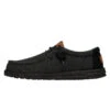 Wally Washed Canvas - Black/Black 1 Wally Washed Canvas - Black/Black -Daily Footwear Shop FW23 M 40296 060 WALLY WASHED CANVAS BLACK BLACK LEFT PROFILE
