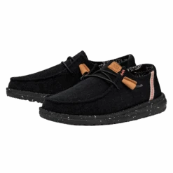 Wendy Washed Canvas - Black 11 Wendy Washed Canvas - Black -Daily Footwear Shop FW23 W 40297 001 WENDY WASHED CANVAS BLACK LEFT PAIR
