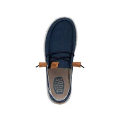 Wendy Washed Canvas - Navy -Daily Footwear Shop FW23 W 40297 410 WENDY WASHED CANVAS NAVY LEFT TOP